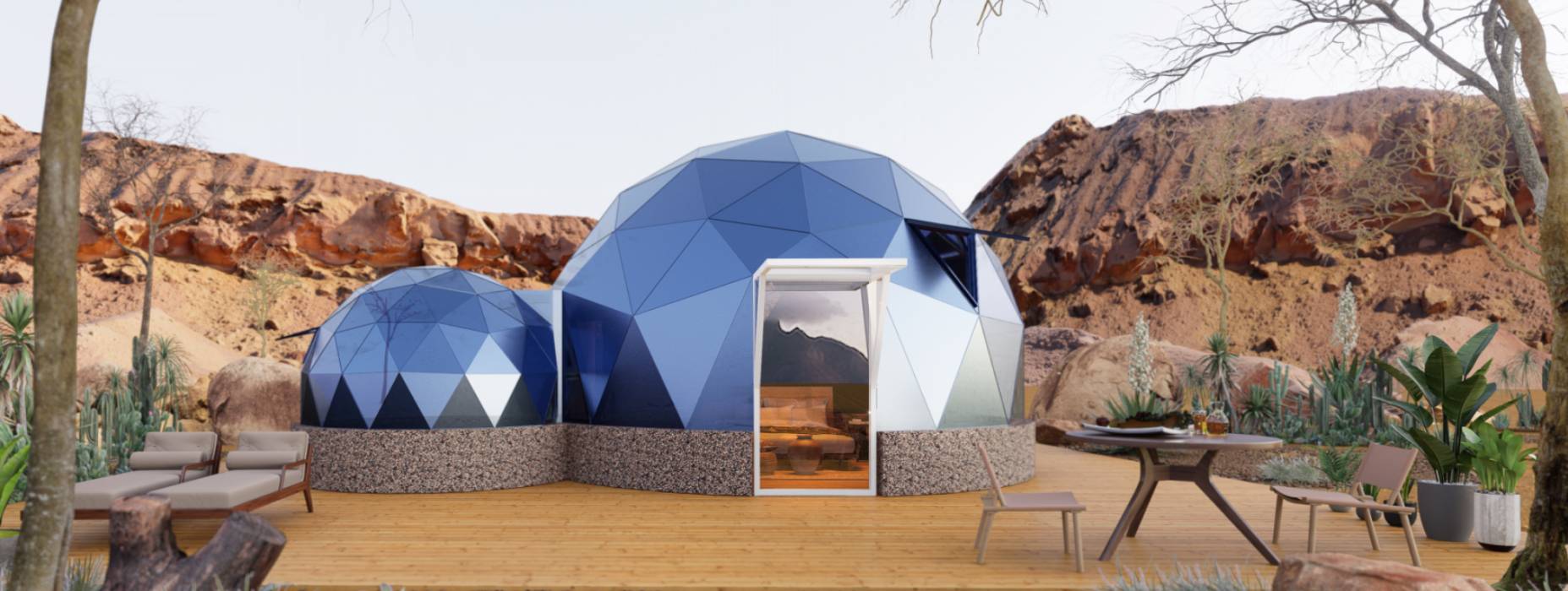 新源县球形智能光伏玻璃星空房